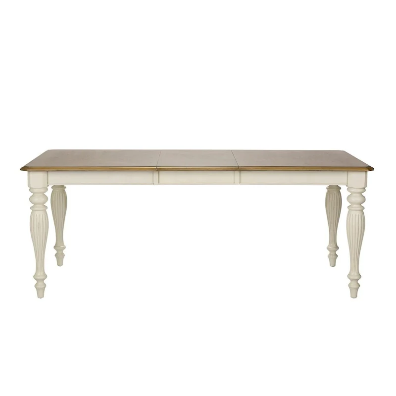 The Gray Barn Cumberland Creek Nutmeg & White Rectangular Leg Table