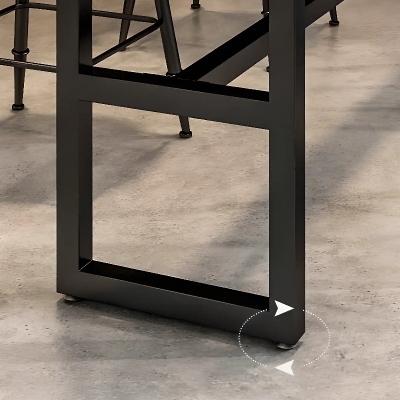 Modern Brown Wooden Metal Sled Shelf Bar Tables with Footrest