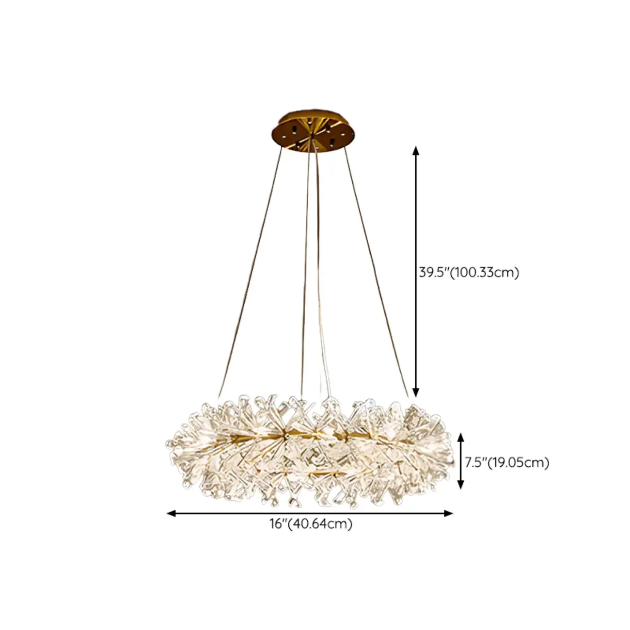 Modern Gold Crystal Garland Ambient Chandeliers