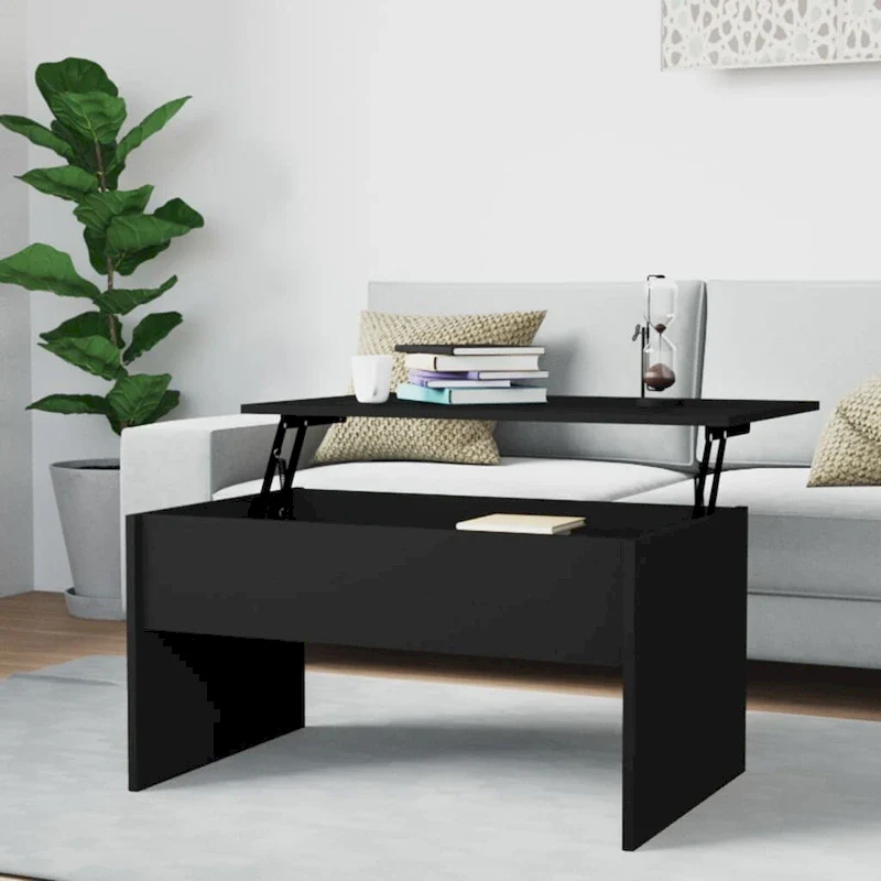 vidaXL Coffee Table Lift Top End Table Accent Side Sofa Table Engineered Wood - 31.5 x 19.9 x 16.3