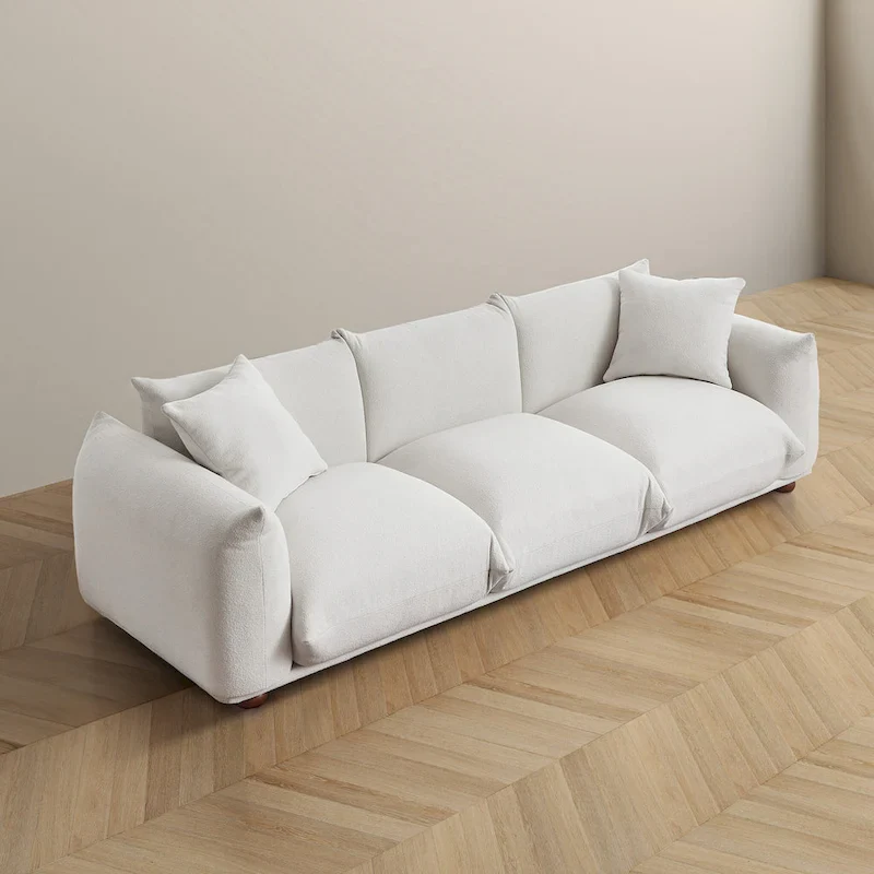 Arten Mid-Century Modern Luxury Boucle/Velvet Couch