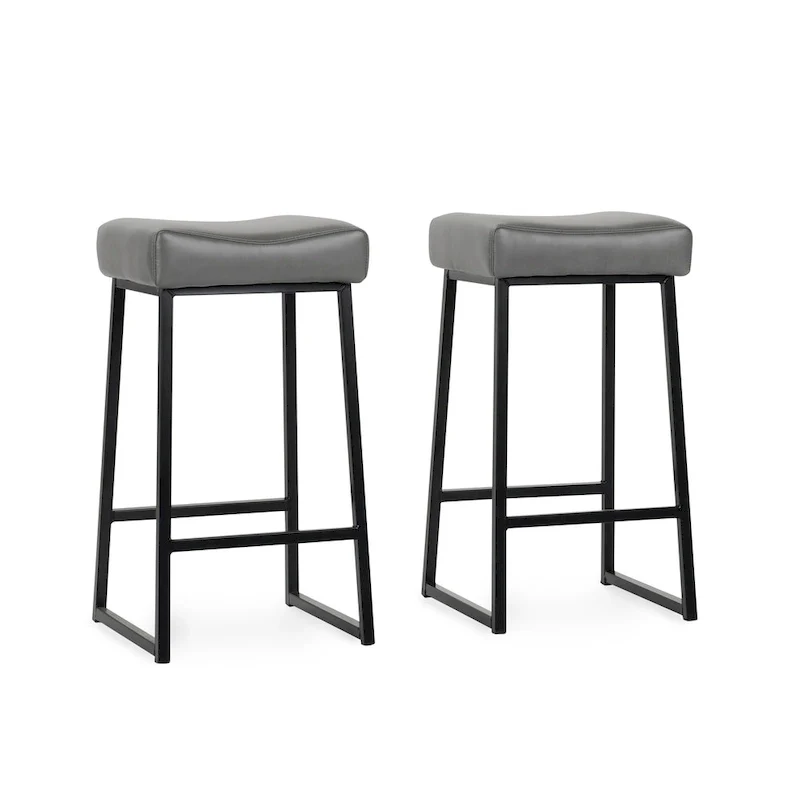 Amber 26 Counter Stool Smokey Grey (Set of 2) - Seat Height 26