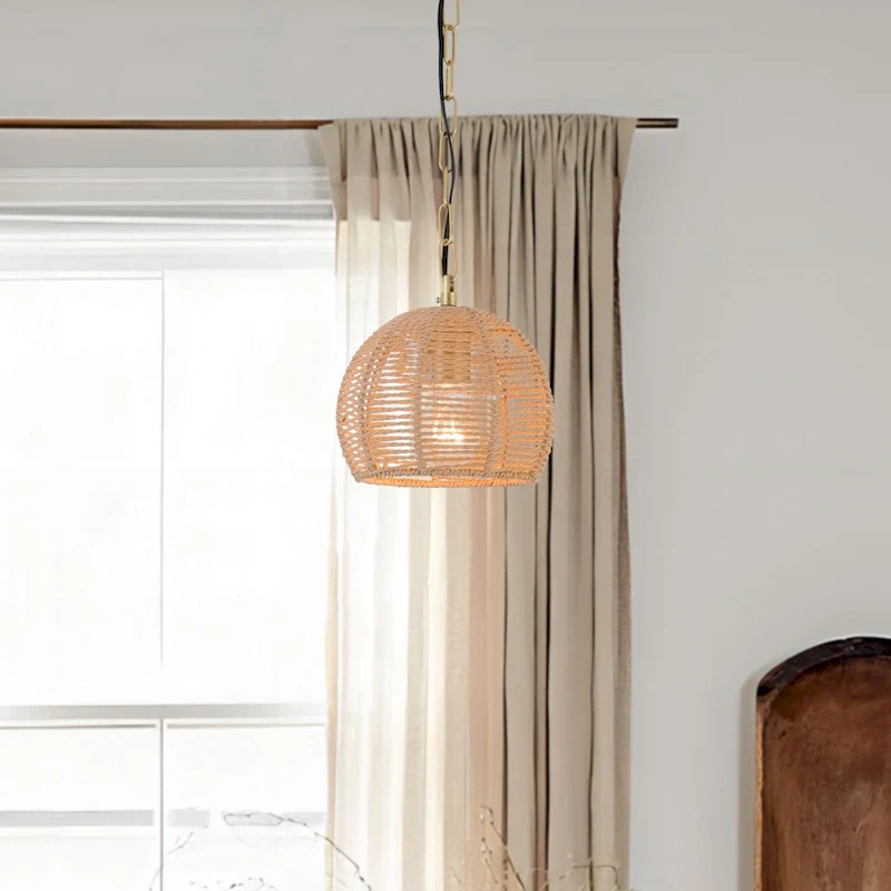 Maxax 1 - Light Single Globe Pendant with Paper Accents - N/A