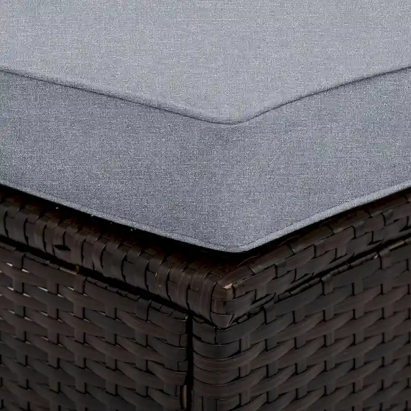 5-Pieces All-Weather PE Rattan Wicker Half-Moon Sofa Set