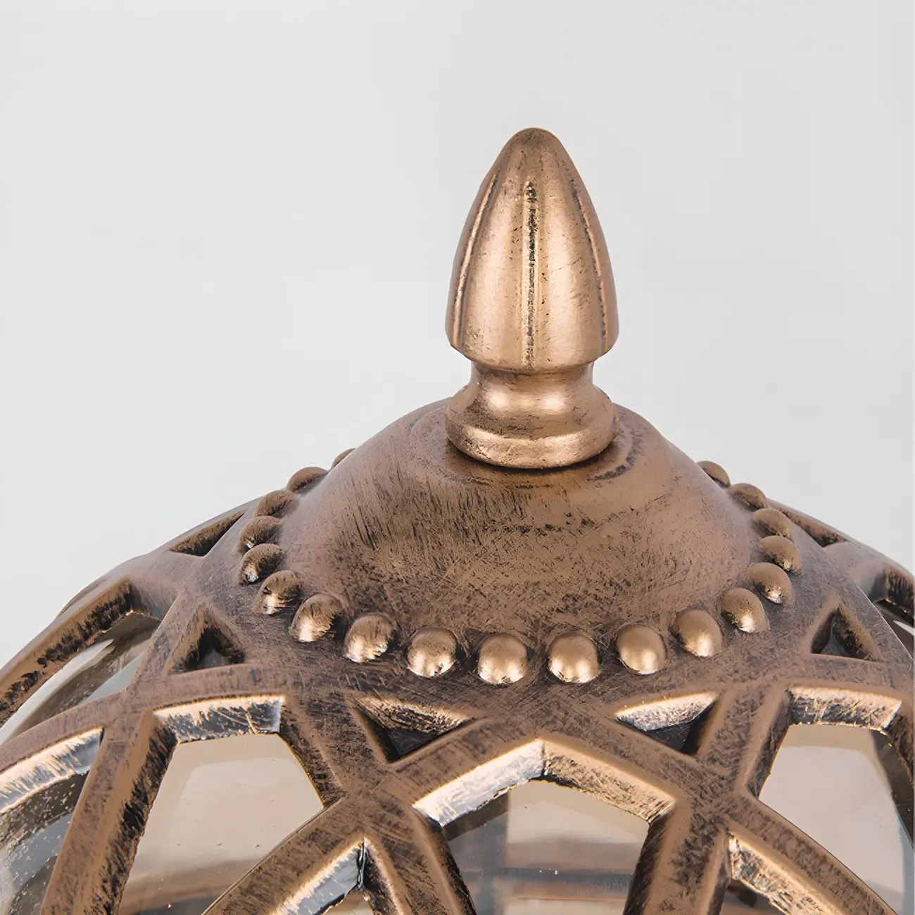 Retro Metal Glass Globe Post Cap Light