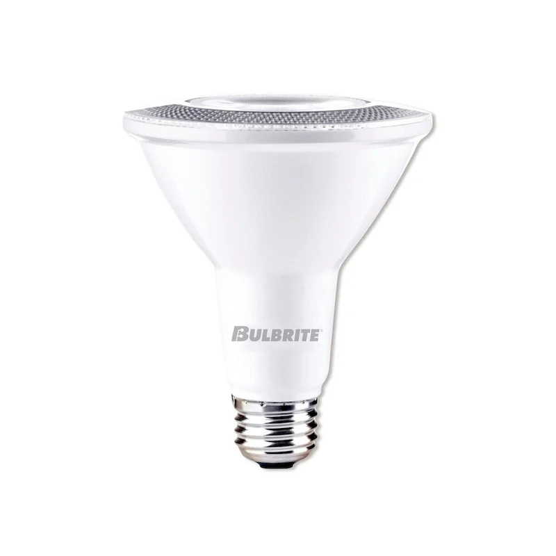 Bulbrite Pack of (4) 10 Watt Dimmable Flood PAR30 Long Neck Medium (E26) LED Light Bulb - Cool White Light