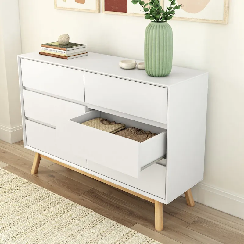 Plank and Beam Mid-Century Modern 6-Drawer Dresser