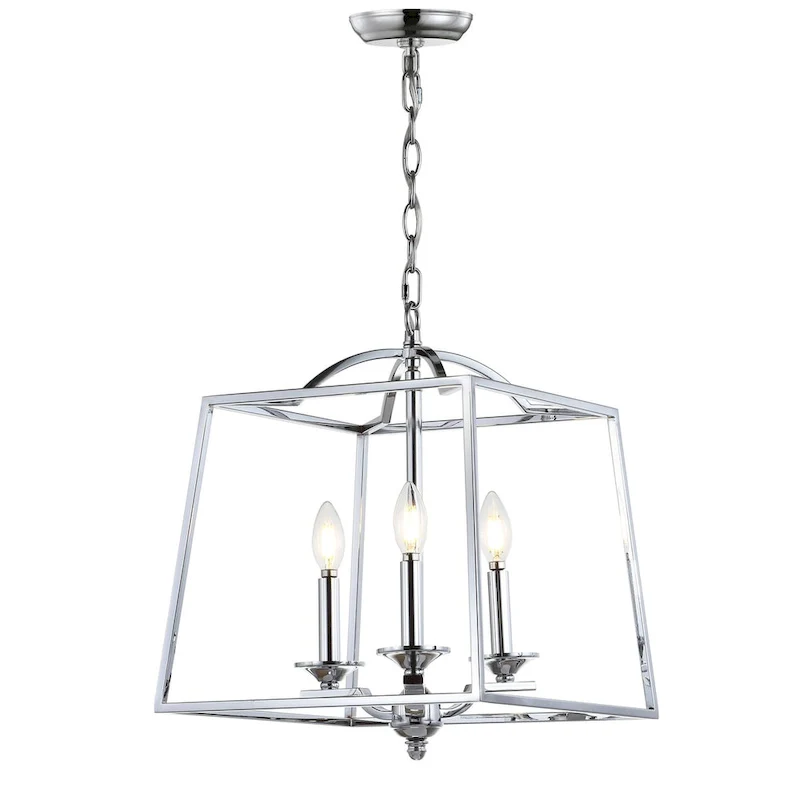 Virginia 14.5  3-light Metal LED Pendant, Chrome by JONATHAN Y
