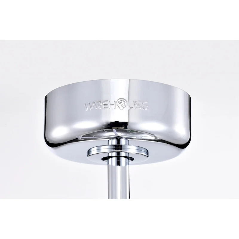 Dhooma 25 Inch Chrome Finished Modern LED Ceiling Fandelier with Remote - N/A