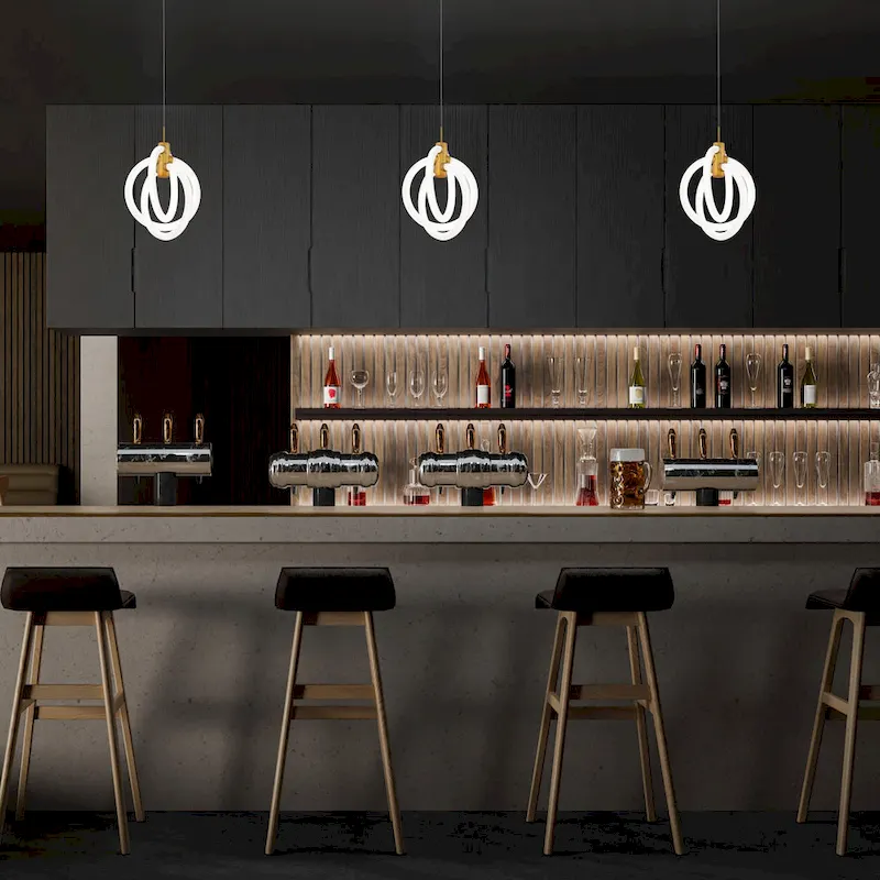 WAC Lighting PD-27413-35 Knot 3 Light 10  Wide LED Abstract Pendant -