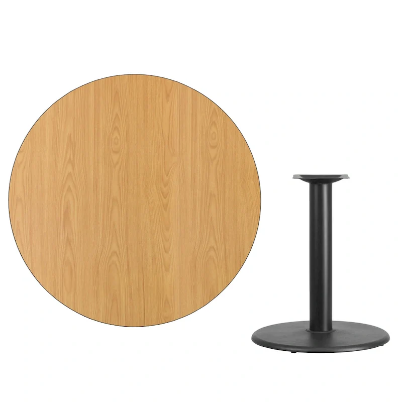 42 Round Laminate Table Top with 24 Round Table Height Base