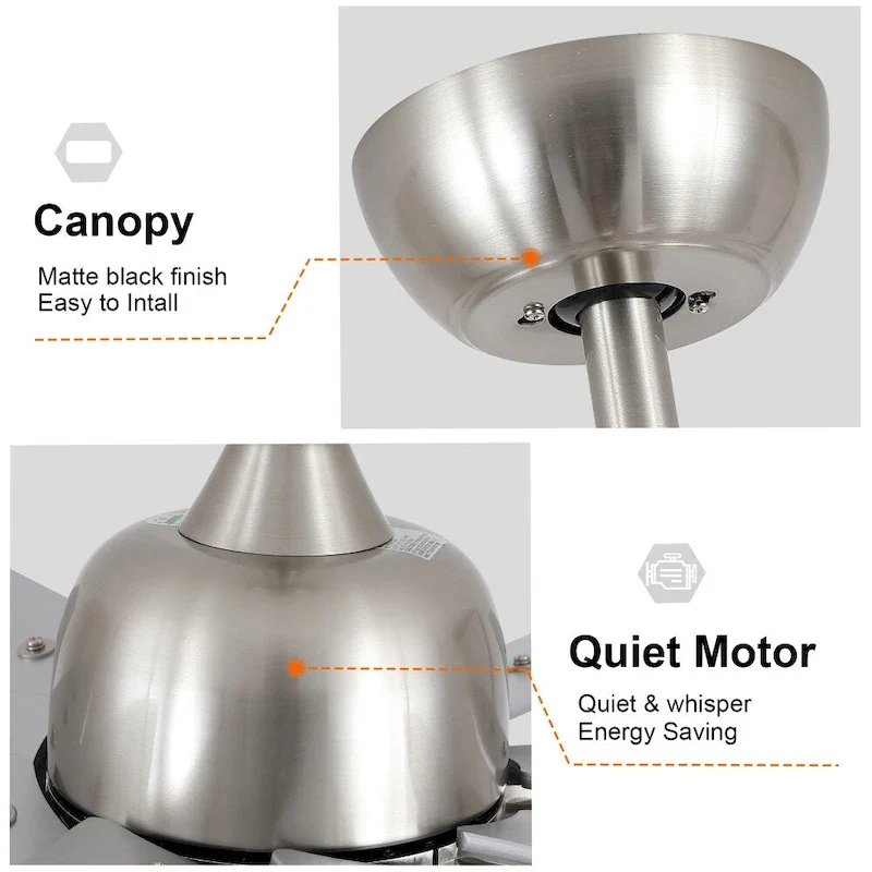 72 in.W Integrated LED Smart Ceiling Fan with Remote Control