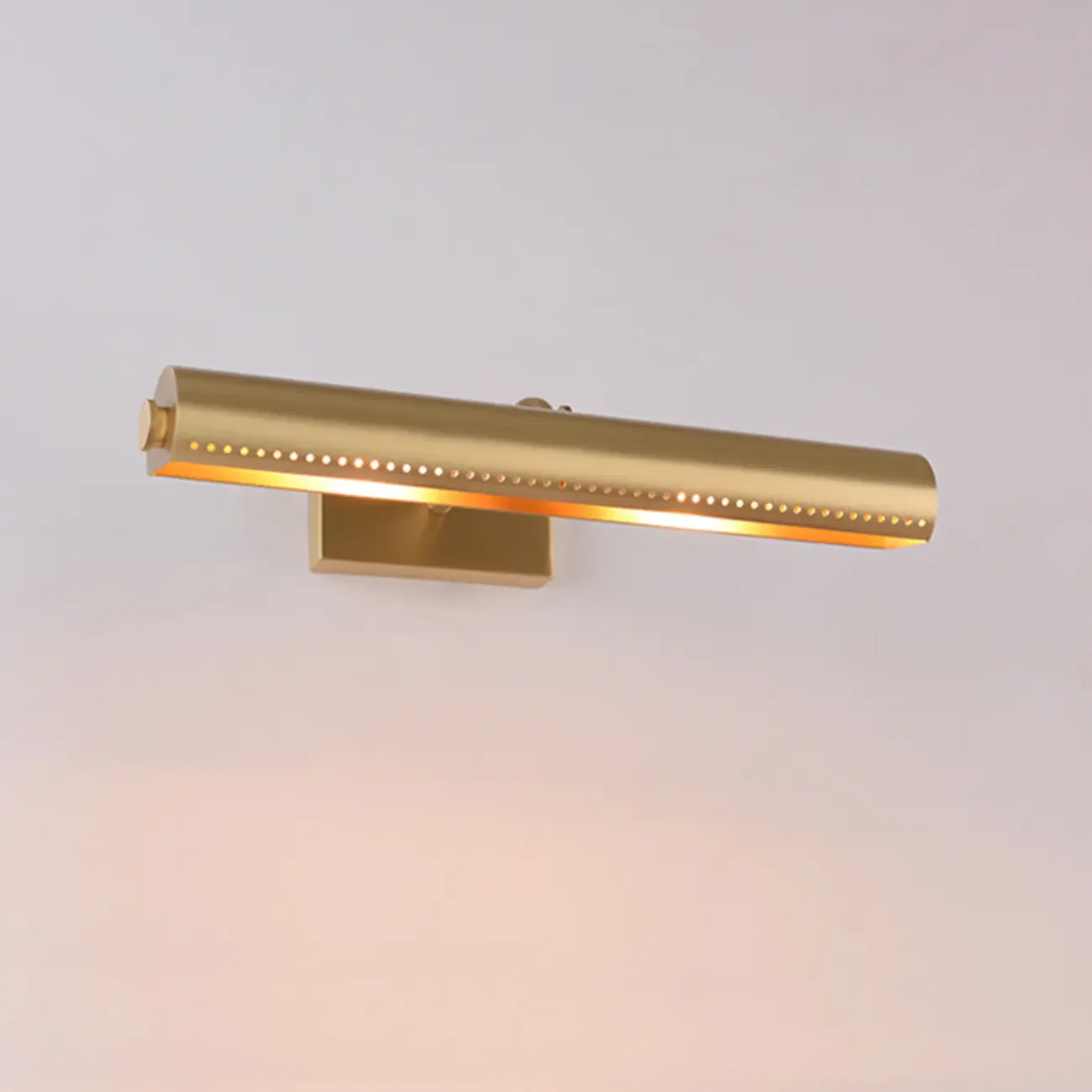 2-light Modern Straight LED Vanity Light with Copper Shade