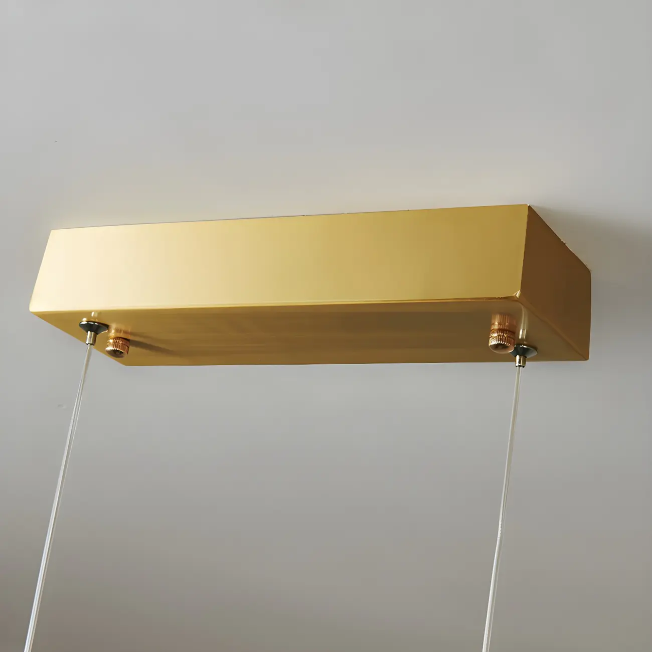 Modern Brass Semicircle Island Pendant Light