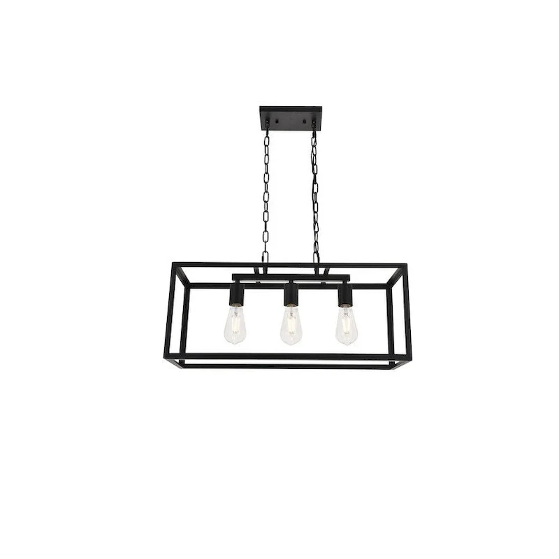 Resolute 3 light black Pendant