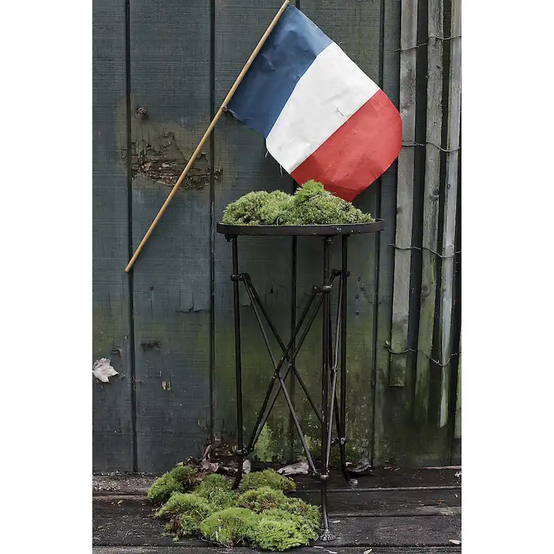 Round Metal Side Table with Claw Feet
