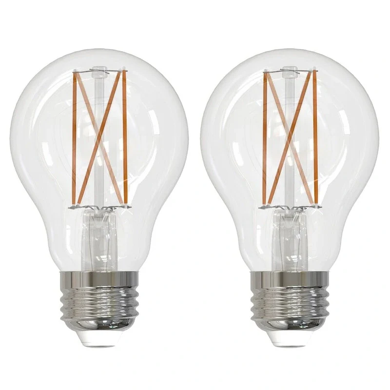 Bulbrite Pack of (2) Dimmable A19 Medium (E26) LED Filament Bulb