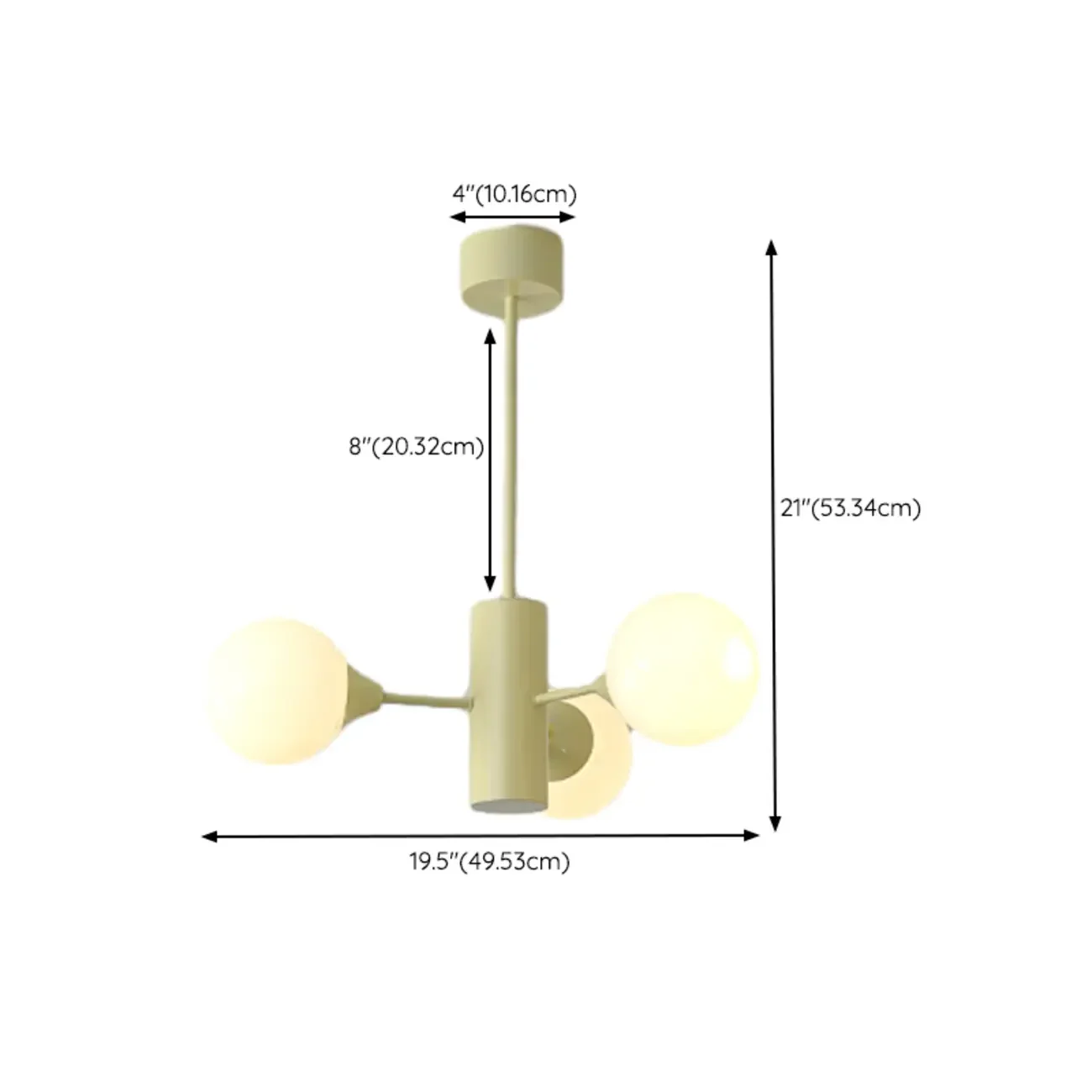 8-Light Modern Glass Globe Chandelier with Adjustable Design