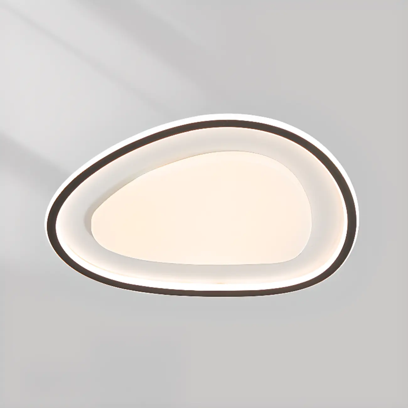 Modern Black-White Flush Ceiling Light with 3 Gear Dimming