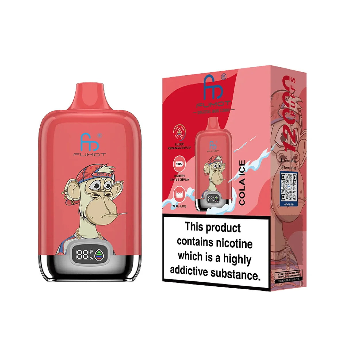Fumot Digital Box 12000 Cola Ice – Einweg-Vape mit Einzelverpackung