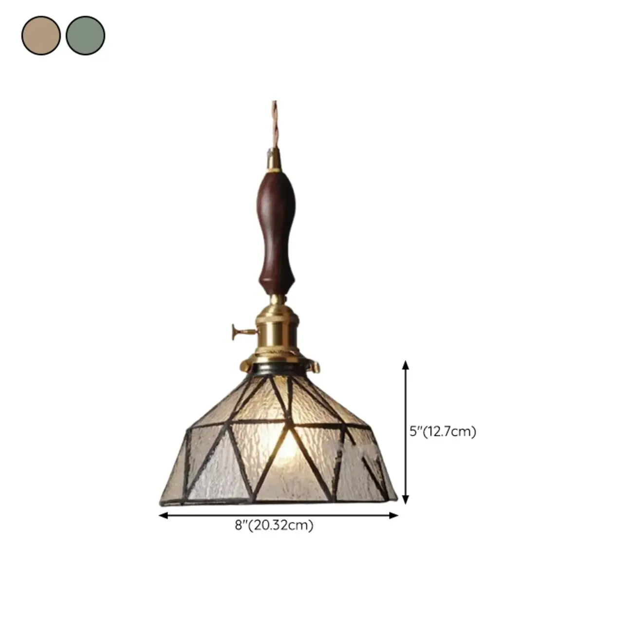 Modern Geometric Glass LED Hanging Pendant Light
