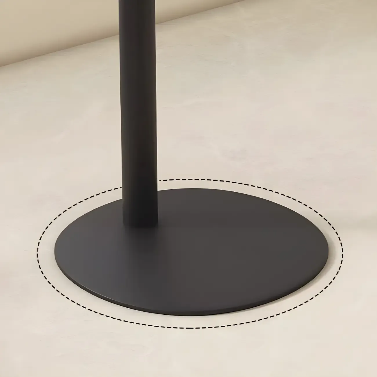 Modern Oval Metal C-Shaped End Table Black