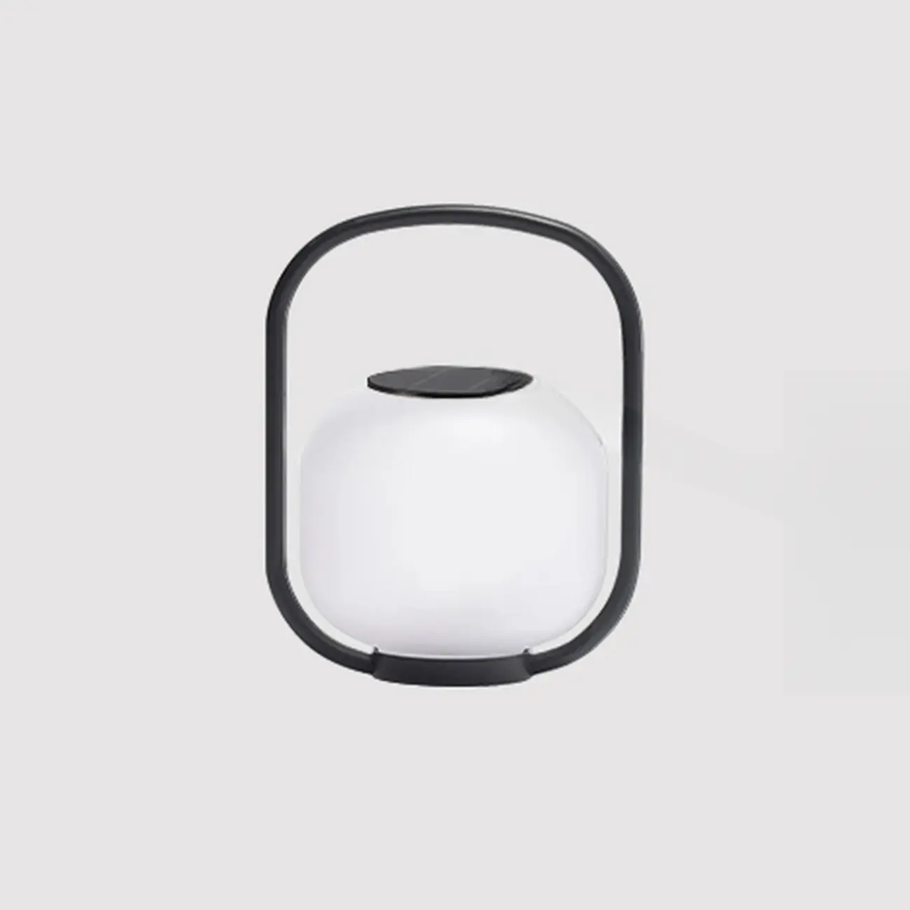 Handle Drum White Metal Warm Light Solar Outdoor Post Lights