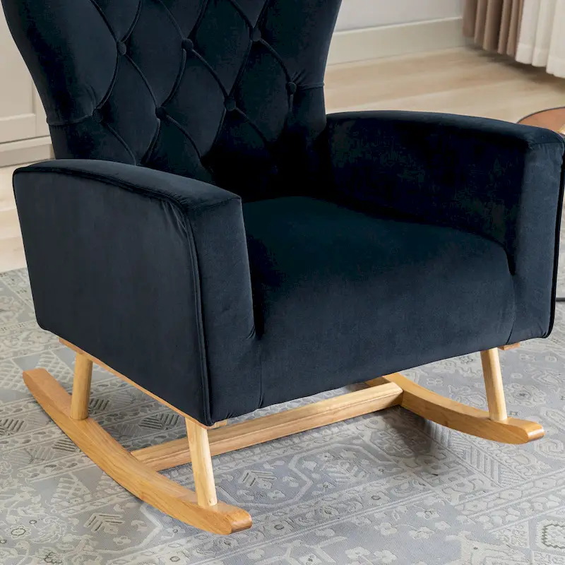 Tufted Rocking Chair Single Sofa Accent Rocker