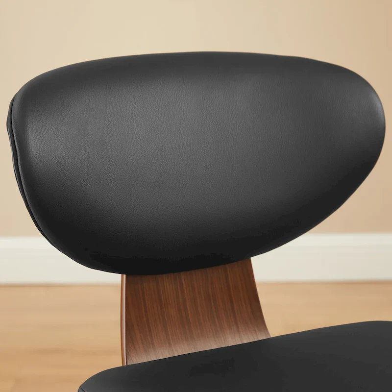 Art Leon Wood and PU Leather Dining Chair (Set of 2).