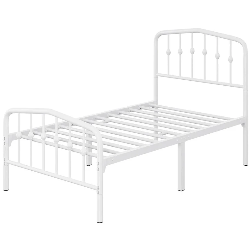 Yaheetech Bed Frame with Arched Headboard Modern Metal Bed Frame with Heavy Duty Slat Support