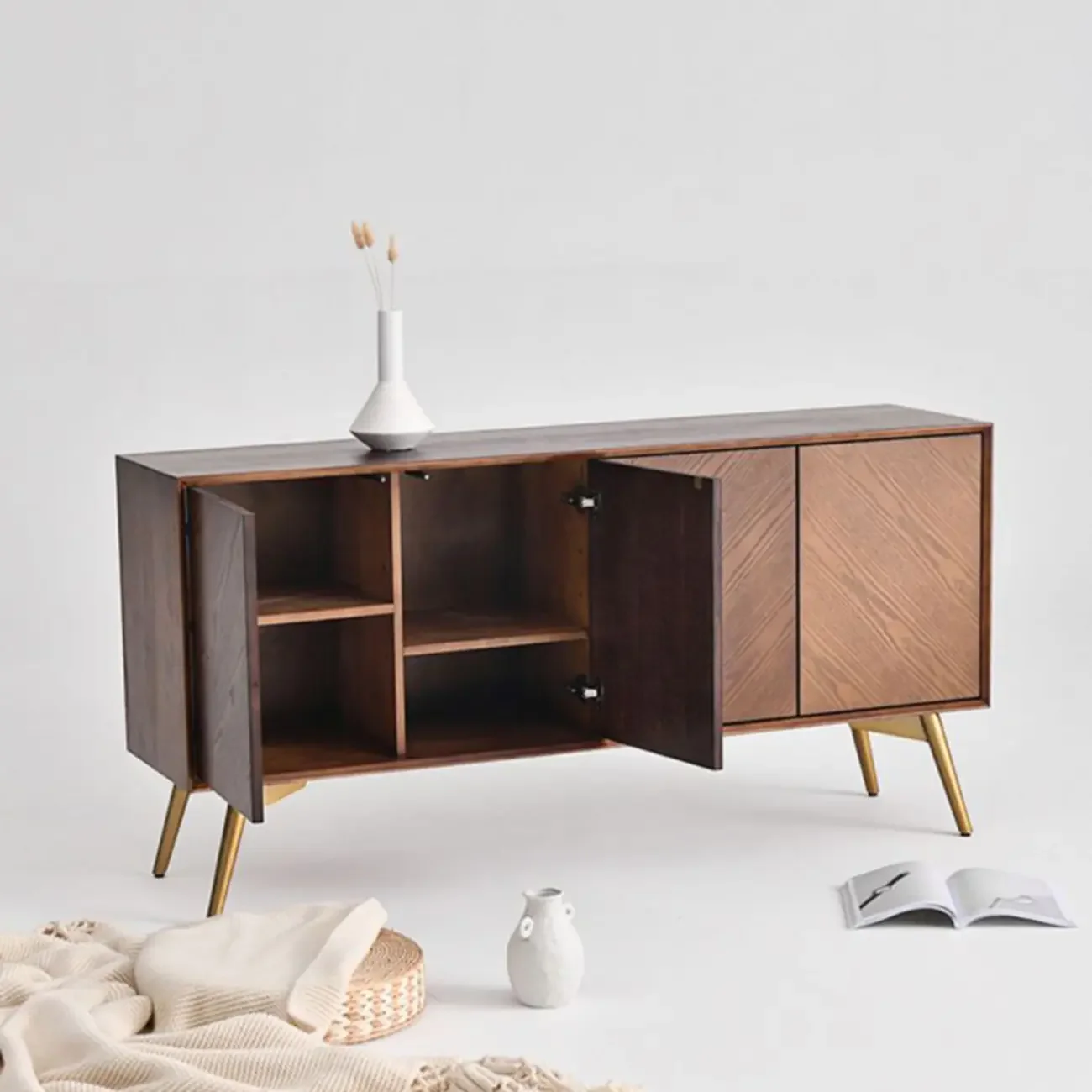 Modern Wood Sideboard Buffet Cabinet