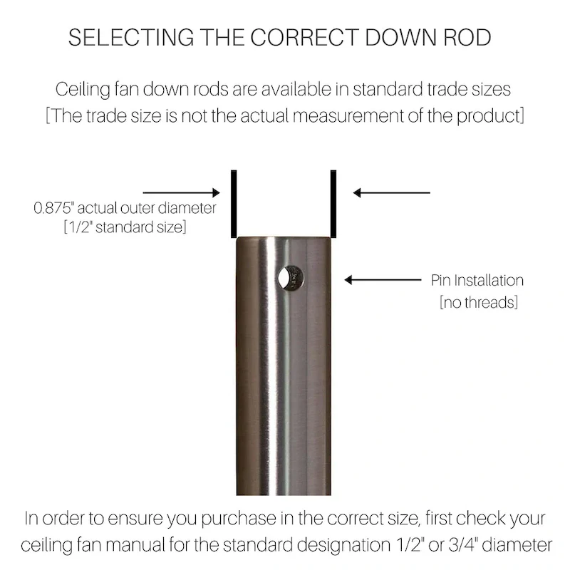 River of Goods 21 inch White Extension Downrod - .875  x .875  x 21