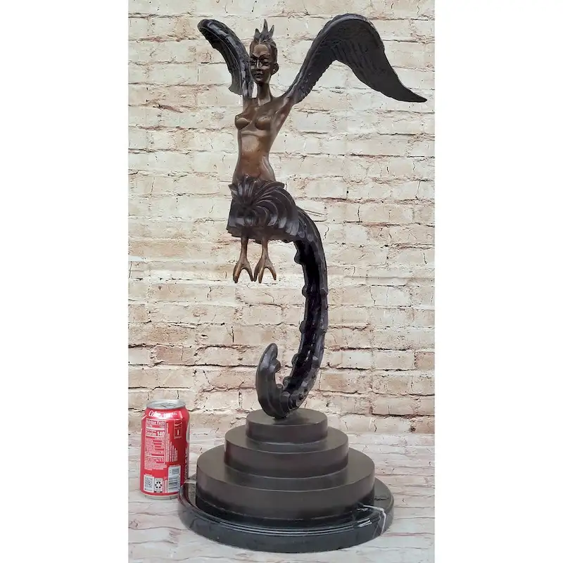 Kinnara Kinaree Kinari Woman Statue Sculpture Figure Hinduism Buddhism 24 Inches X 13 Inches