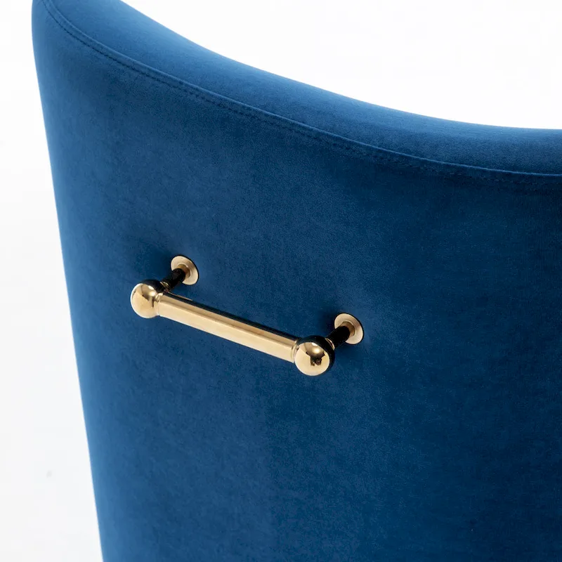 SEYNAR Velvet Upholstered Dining Chair Set of 2, Modern Glam Armless Side Chair