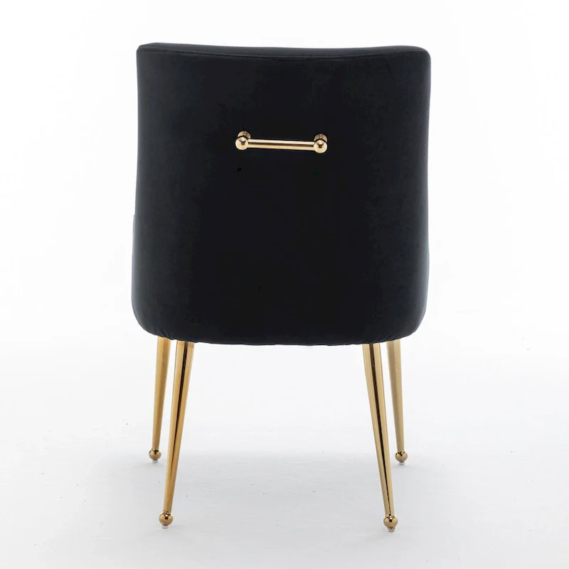 SEYNAR Velvet Upholstered Dining Chair Set of 2, Modern Glam Armless Side Chair