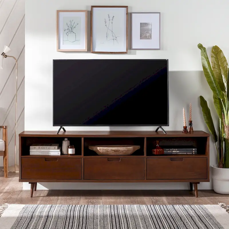 Middlebrook Alby 70-inch Mid-Century Solid Wood TV Stand