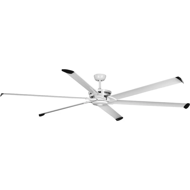 Huff Collection Indoor Outdoor 96  Six-Blade Satin White Ceiling Fan - 14.560  x 44.560  x 13.970