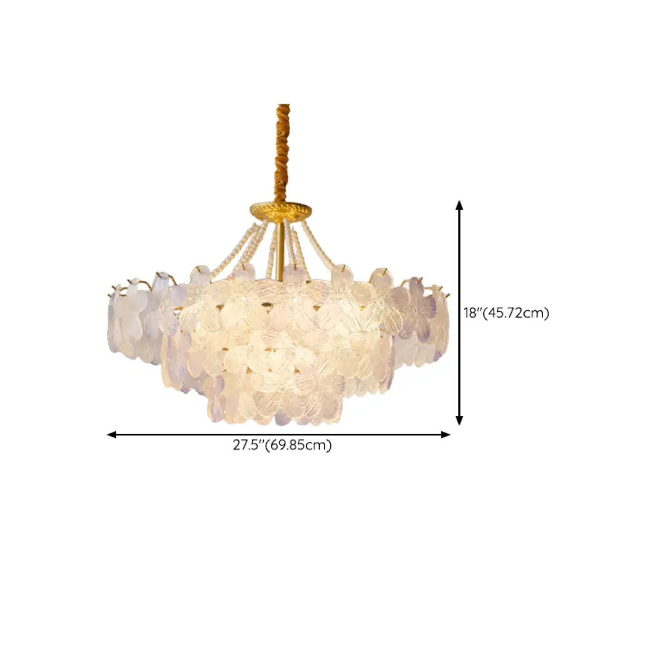 Modern Tier Round Flower Crystal Chandelier