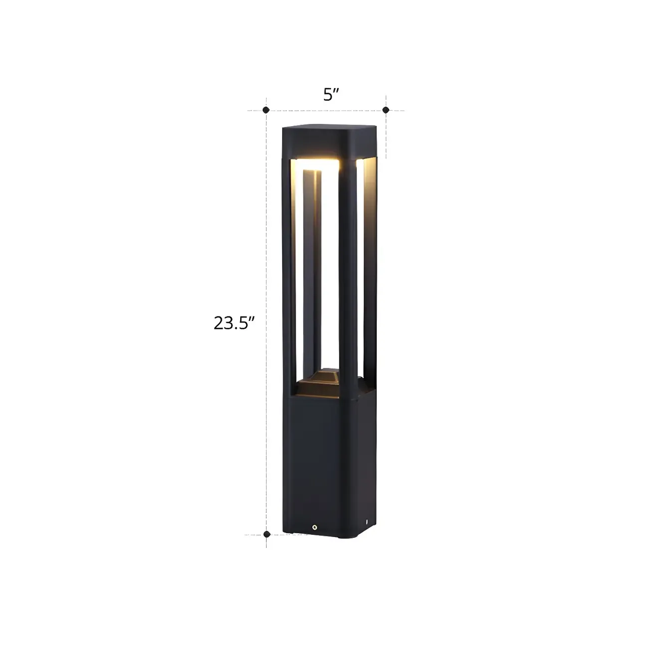 Modern Cuboid Metal LED Landscape Lighting