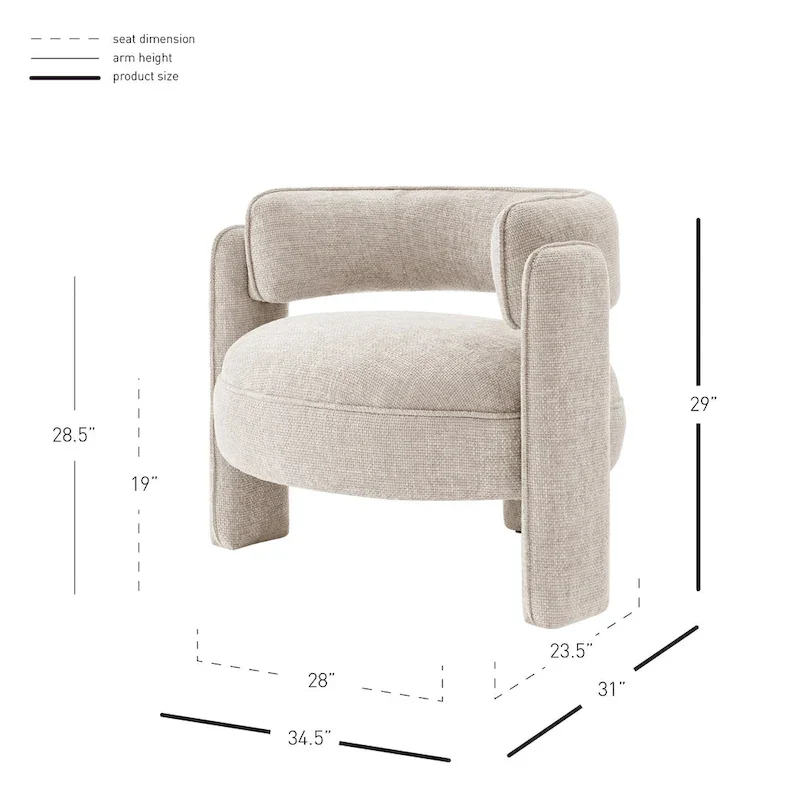 Rebecca Fabric Accent Arm Chair