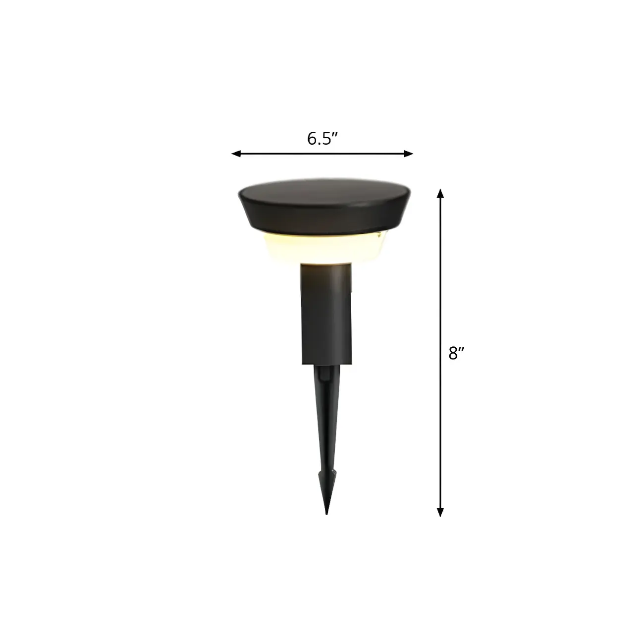 Modern Round Stake Solar Metal Landscape Lighting