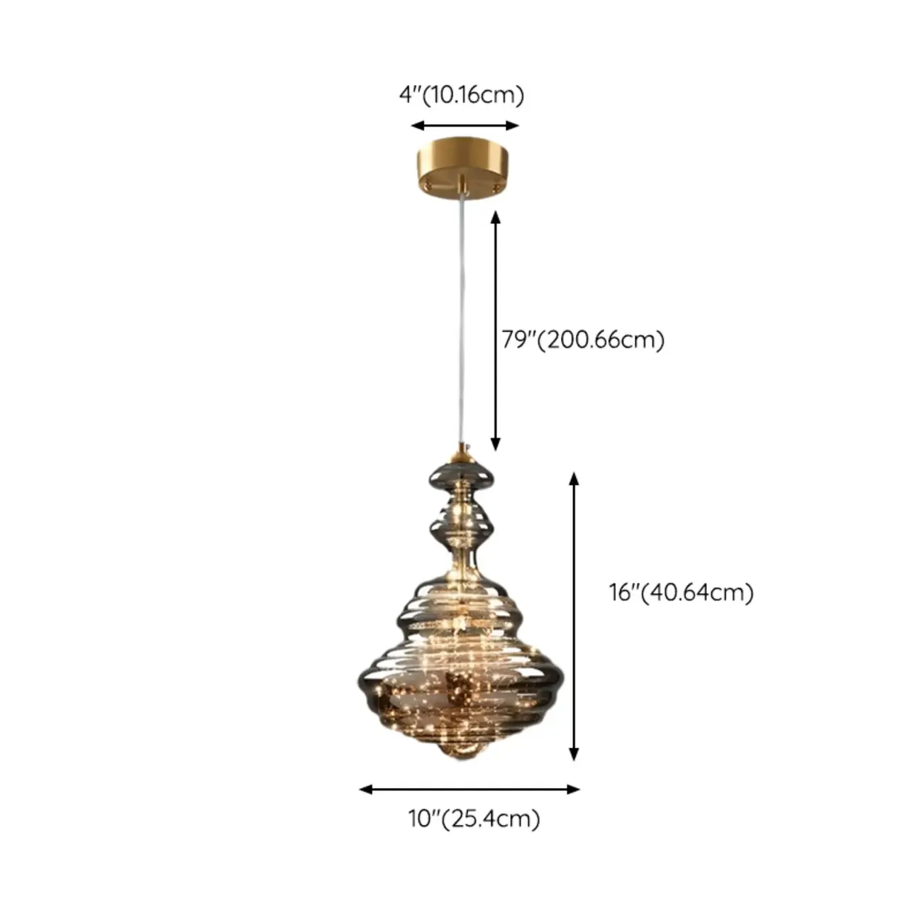 Modern Clear Glass Dining Room Pendant Light