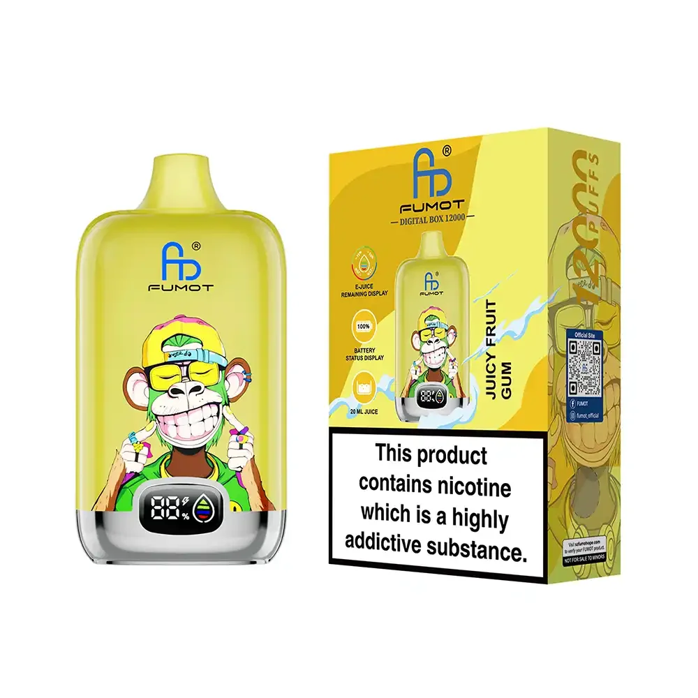 Fumot Digital Box 12000 Juicy Fruit Gum – Einweg-Vape mit Einzelverpackung