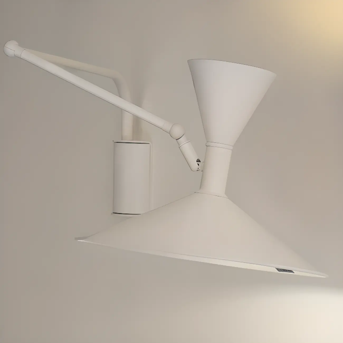 Modern White Plug-In Adjustable Wall Sconce in 2-Light