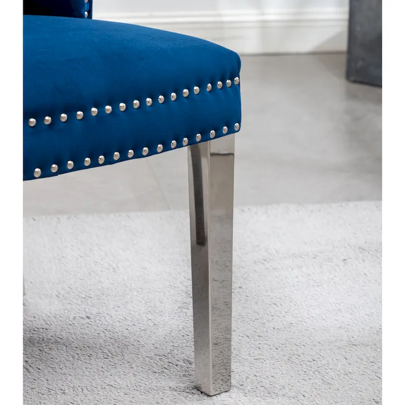 Roundhill Furniture Montura Tufted Velvet Chair (Set of 2)