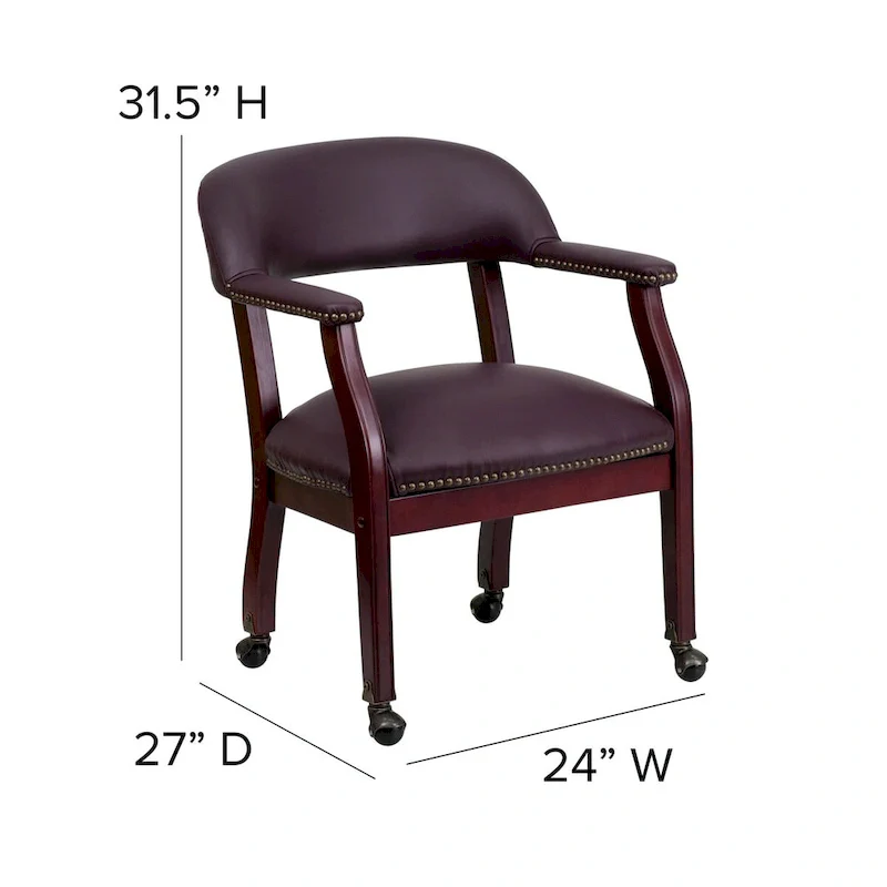 Conference Chair with Accent Nail Trim and Casters