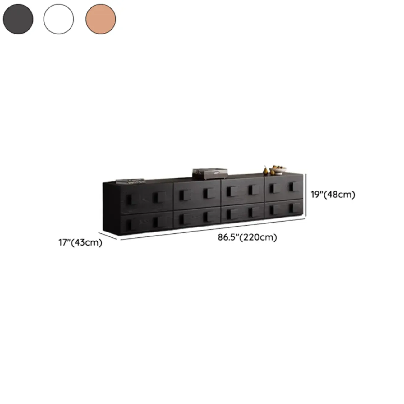 Living Room Brown 2-Tier Rectangular Wooden TV Stand