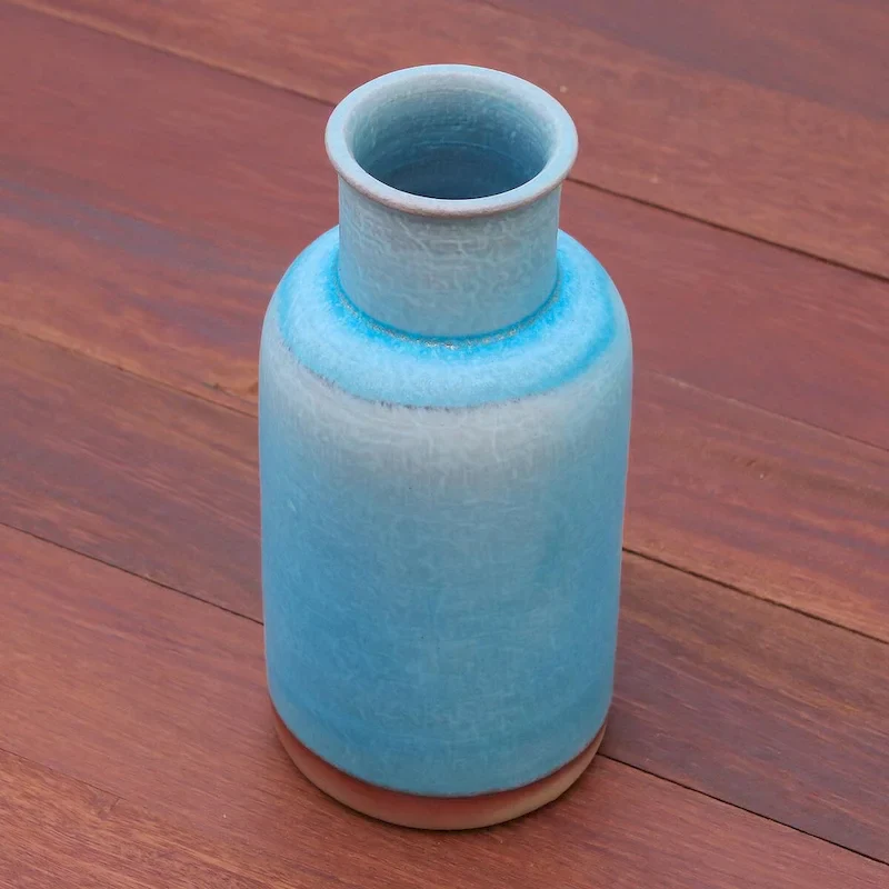 Novica Handmade Sky Jug Ceramic Vase