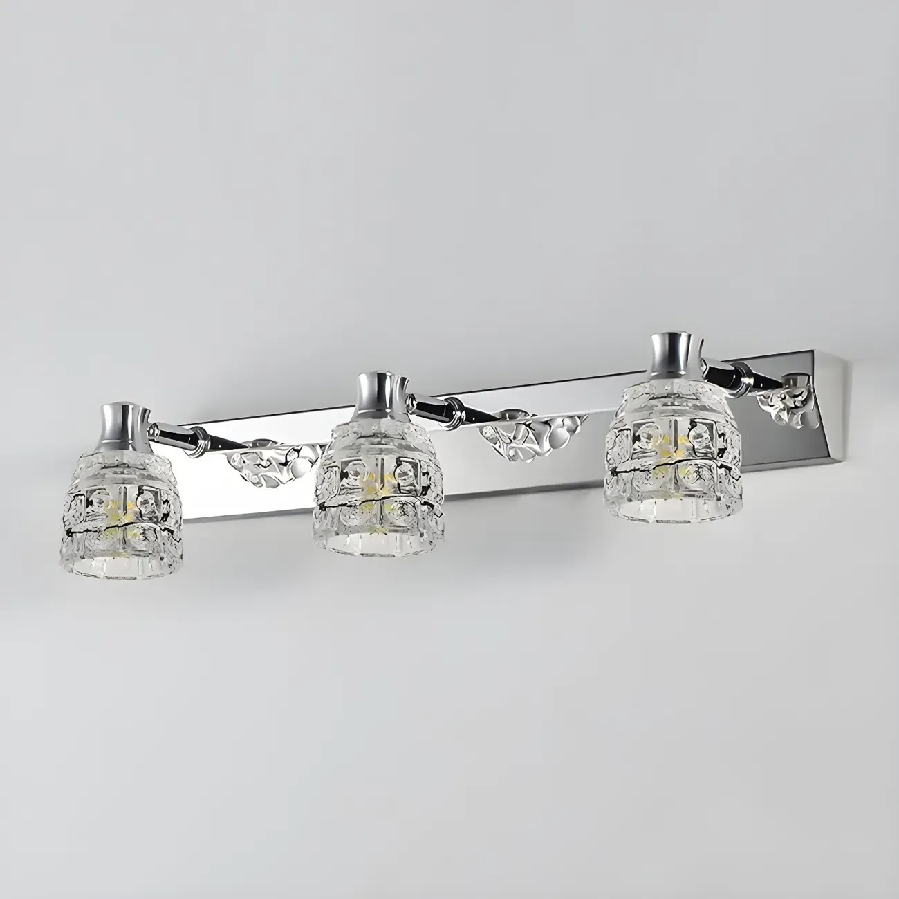 Modern Chrome Crystal Bathroom Vanity Light