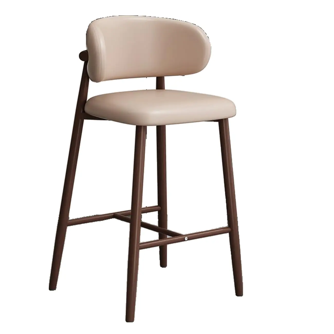 Modern Upholstered Low Back Counter Height Bar Stools